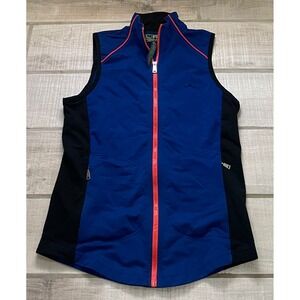 Lauren Ralph Lauren Active Vest Women‎ M Blue Orange Stretch Outdoor Activewear